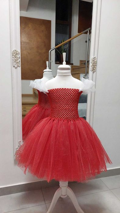 Rochita TUTU Printesa Scufita Rosie Craciunita serbare carnaval cadou