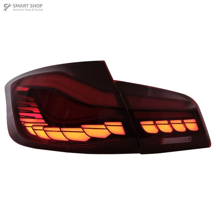 Stopuri OLED BMW Seria 5 F10 (2011-2017) Rosu Clar cu semnal dinamic