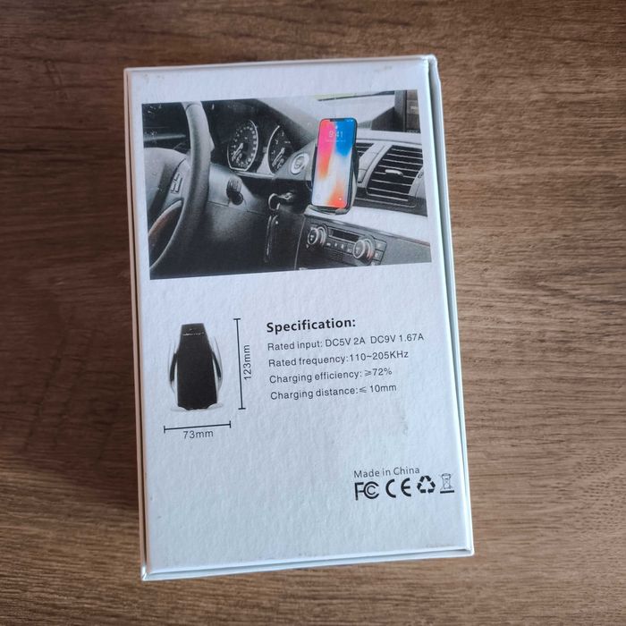 Автоматична стойка с безжично зареждане Car Wireless Charger S5