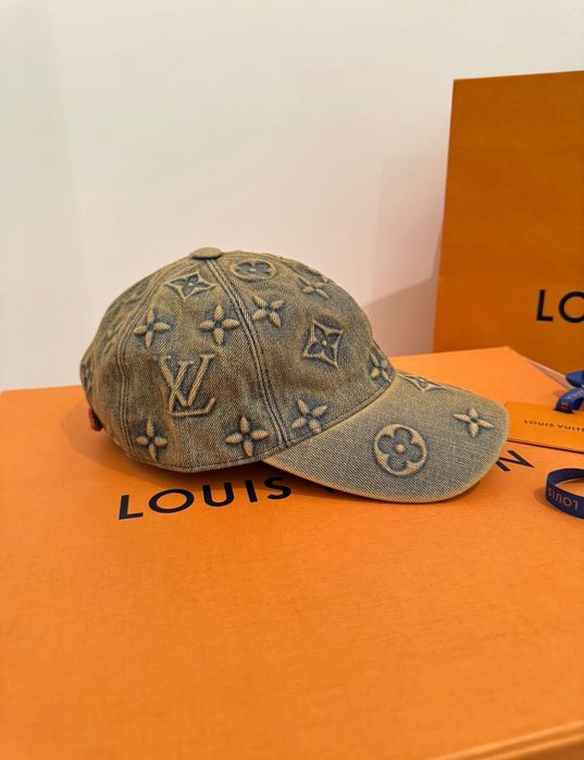Sapca originala Louis Vuitton Baseball Cap Monogram Washed Denim Cap