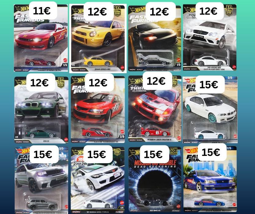 Hot Wheels, Matchbox и Majorette колички