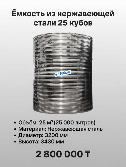 емкость 250 л - для питьевой воды