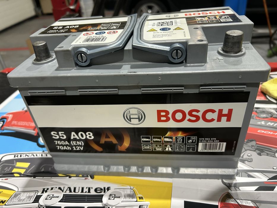 Baterie bosch agm start-stop 70ah 760A ca noua-folosita de cateva luni