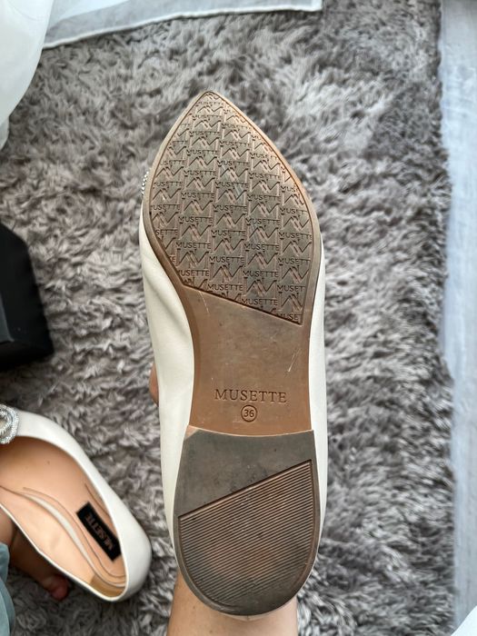 Pantofi din piele naturală cu talpă  joasă MUSETTE - mărimea 36