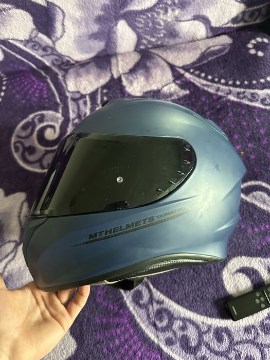 Cască moto integrală albastru