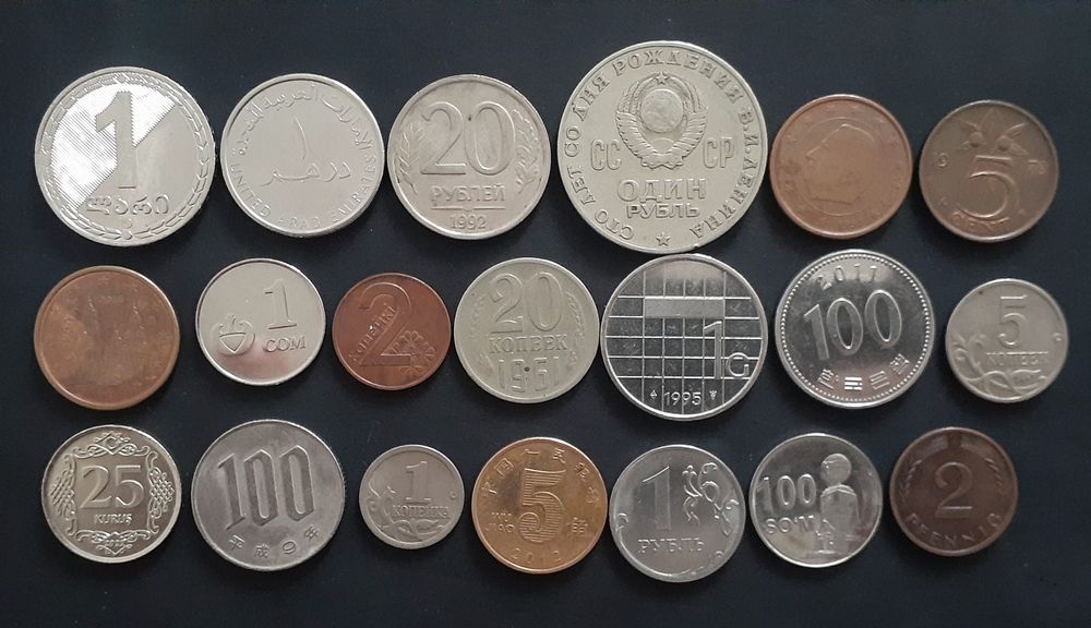 Большой набор монет стран мира