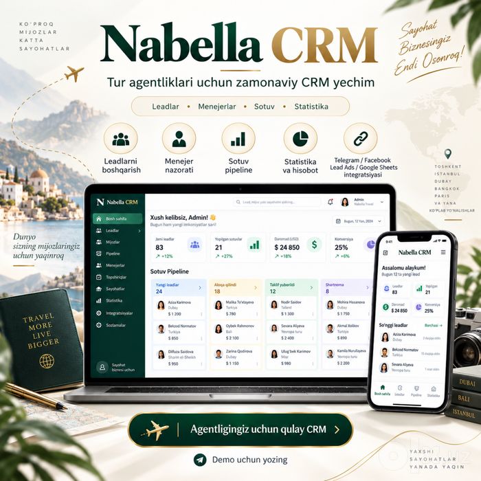 Tur agentliklar uchun CRM