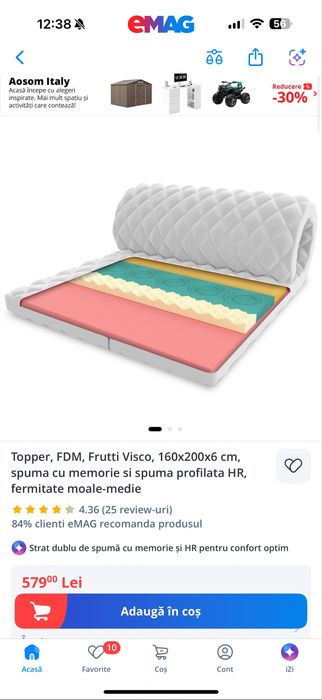 Topper pentru pat