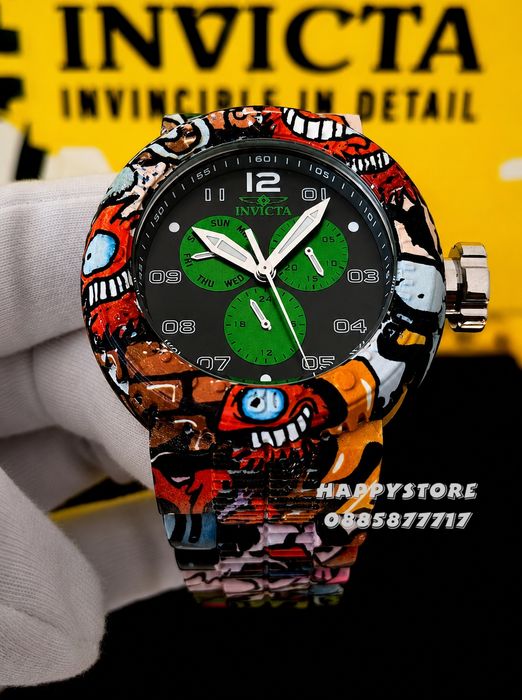 INVICTA Flux green dial 52 mm, Инвикта нов мъжки часовник