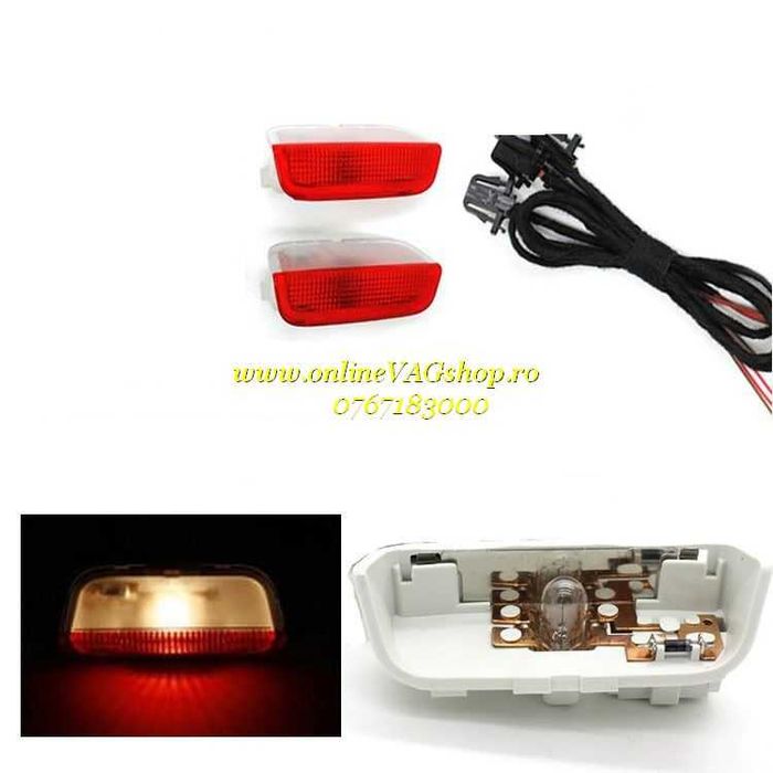 Set 4 lampi lumina rosie/alba avertizare usi deschise VW Golf 5, Golf