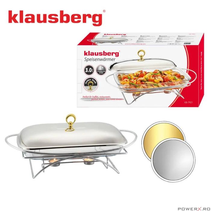 Vas, recipient pentru incalzirea alimentelor, sticla, capacitate 3