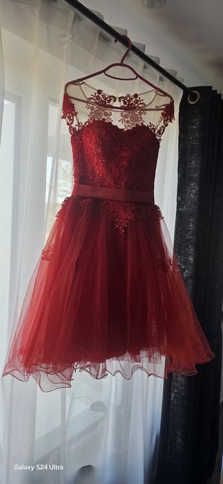 Rochie lucrata manual cu corset