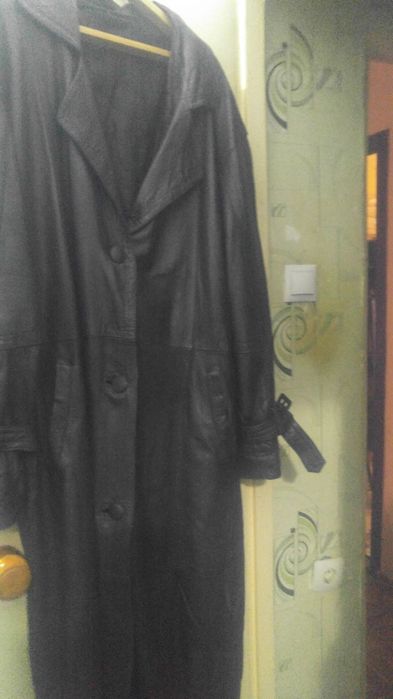 Плащ женский кожаный