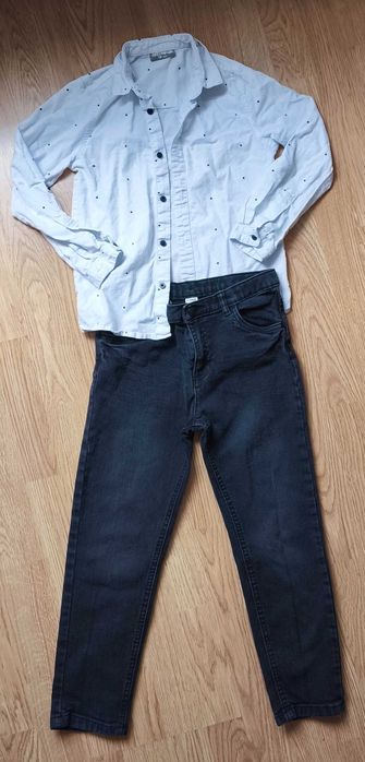 Дънки с ризка за момче