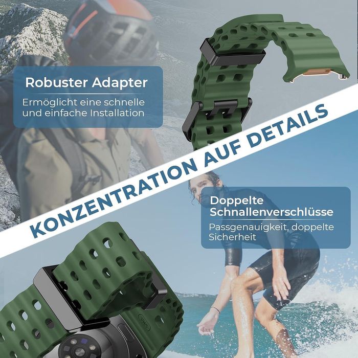 Силиконова Каишка за Samsung Galaxy Watch Ultra - Тъмно зелен цвят