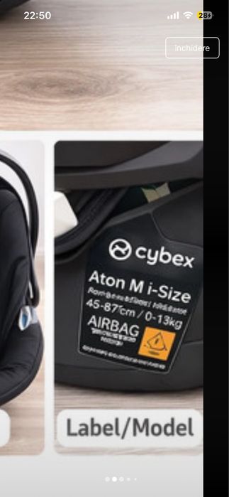 Scoica Cybex 0-13 kg