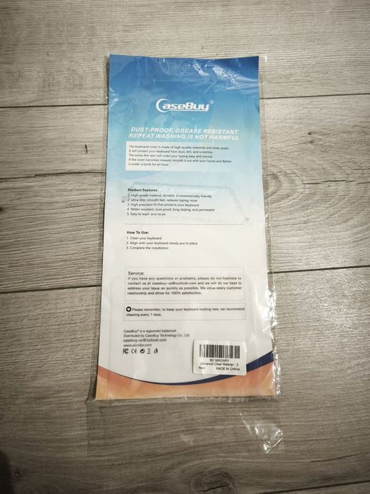 Folie protecție tastatură silicon CaseBuy – Universală, Nouă/Sigilată