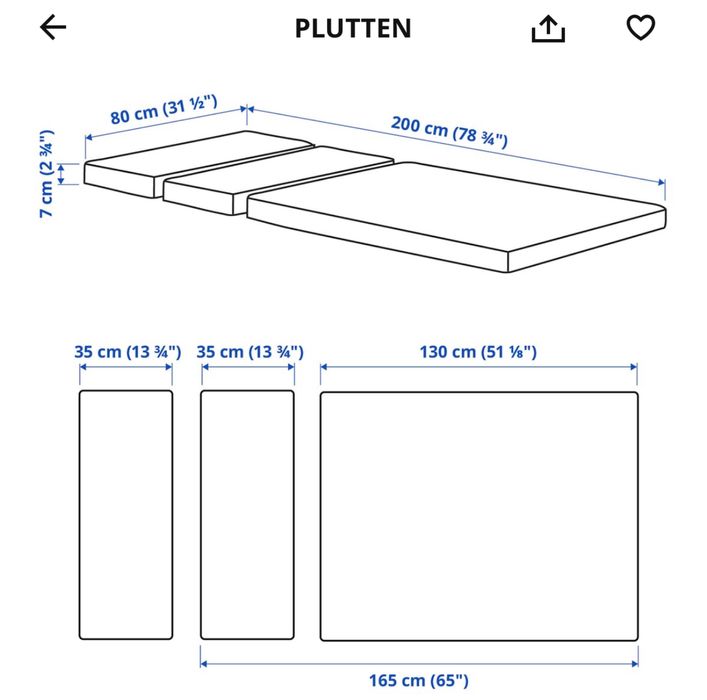 Pat extensibil IKEA Busunge