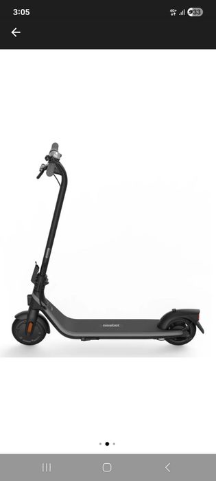 Trotineta Electrica Ninebot KickScooter E2 powered by Segway, autonomie max 25km, motor 250W, viteza maxima 20 Km/h, Roti 8.1 inch