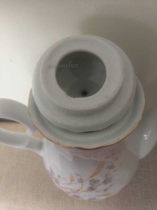 Порцеланова кана с позлата Китка, нова