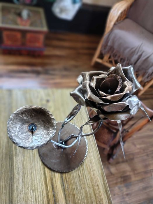 Suport de lumânări din fier lucrat manual!