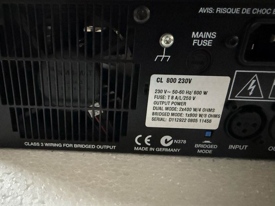 Vand amplificator dynacord CL800