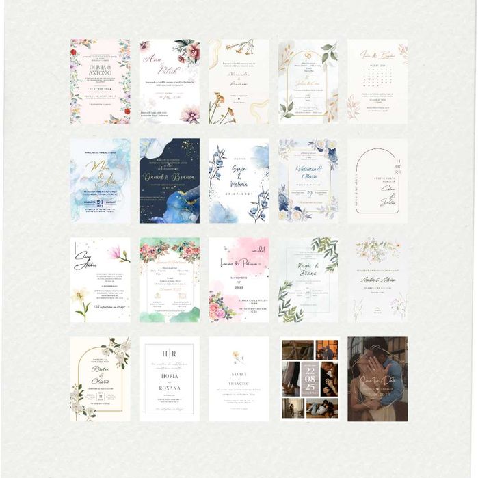 Invitații digitale 40 lei - nuntă, cununie, save the date