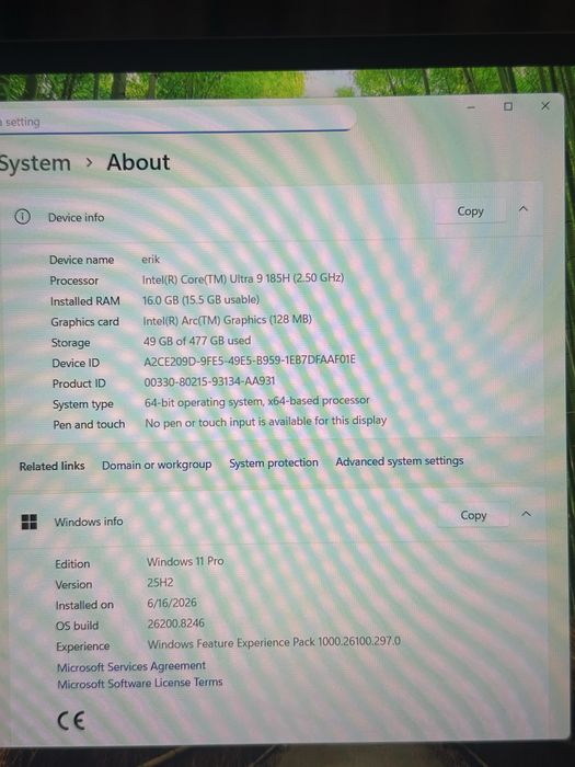 Laptop de vanzare. I 9