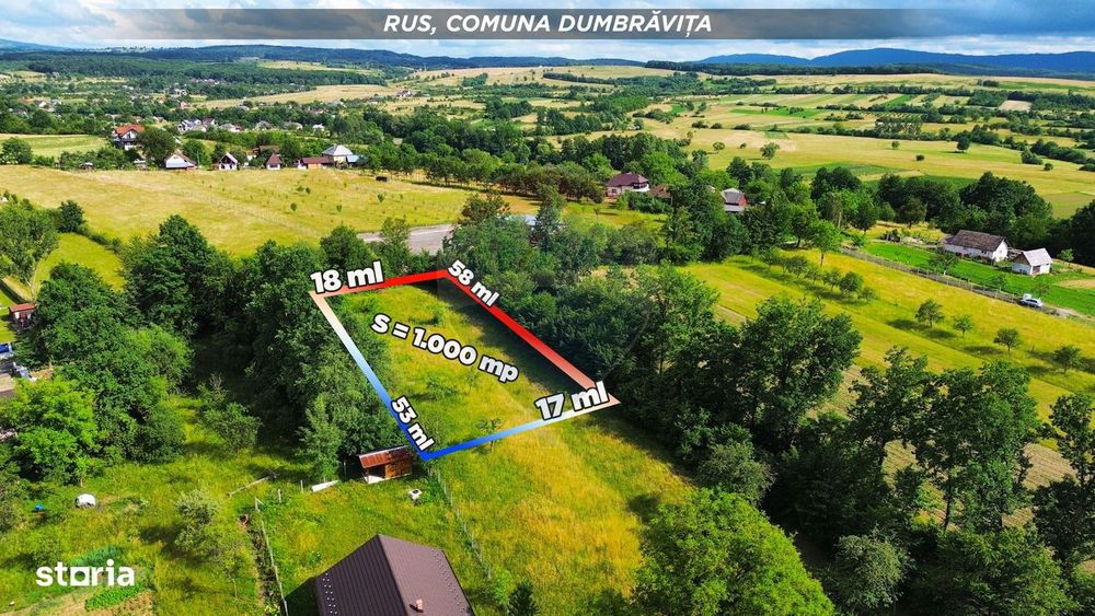 Teren intravilan cu priveliste de vanzare in Rus
