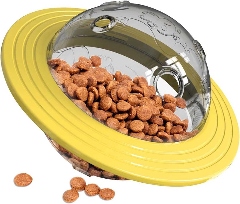 Jucarie interactiva, Lafo, hranire lenta caini si pisici, galben