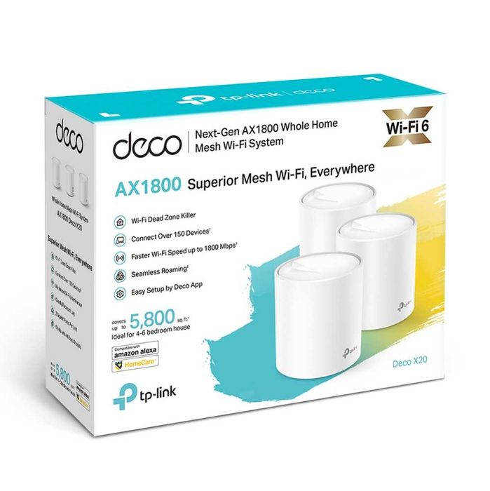 Router TP-Link Deco X20 (1-2-3 pack) WiFi 6 Mesh sistemli