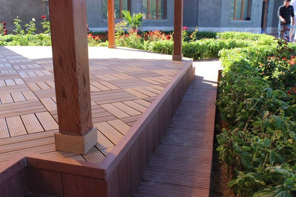 Террасная доска. Брусчатка, садовый паркет из ДПК "TAXTPLAST". Бў