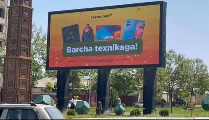 Toshkentda bilbordlarda reklama// tashqi reklama // led ekran//