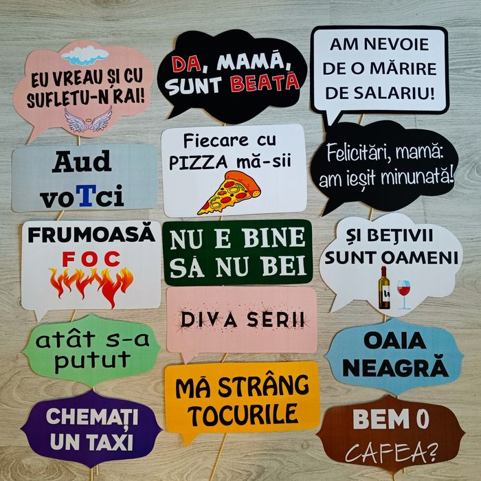 Propsuri recuzită foto mesaje petrecere