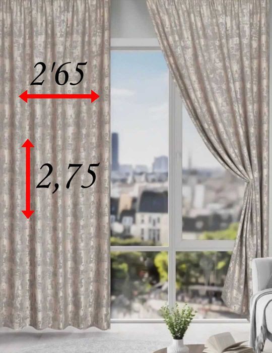 Шторы интерьерные для гостиной или спальни