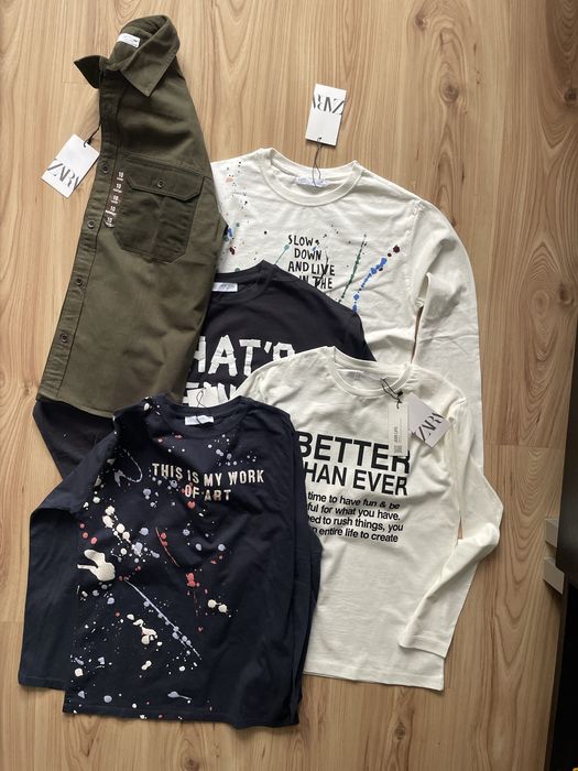 ZARA/Нови блузи/риза за момчета сета е 5бр ръст 140 общо за 17€