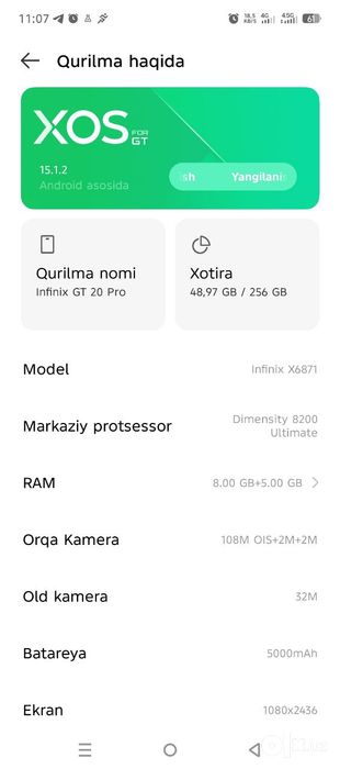 Infinx gt 20pro 5g