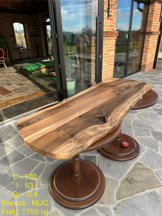 Blat masa / Masa lemn masiv (Cires, Stejar, Nuc), Blaturi