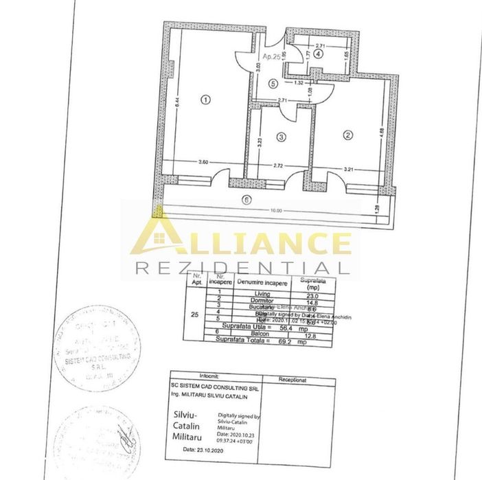 Apartament 2 camere | 69 mp | Parcare inclusa | Mobilat si utilat
