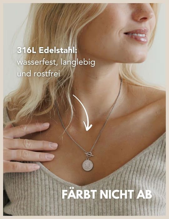 Colier dama din inox inoxidabil nou