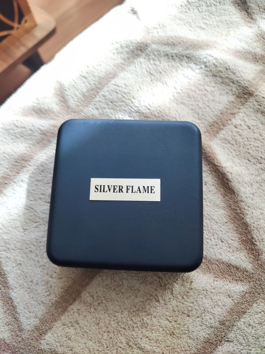 Нова Запалка Silver Flame SF218 сива сребриста