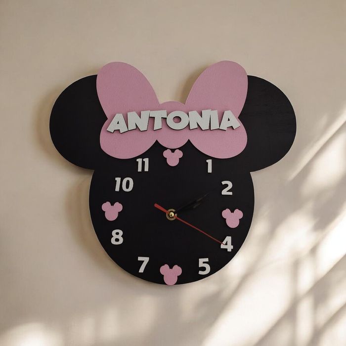 Ceas perete personalizat lemn handmade cadou familie sau copii