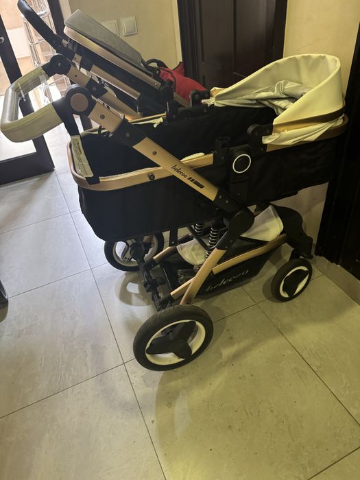 Продам коляску с автолюлькой и толокаром