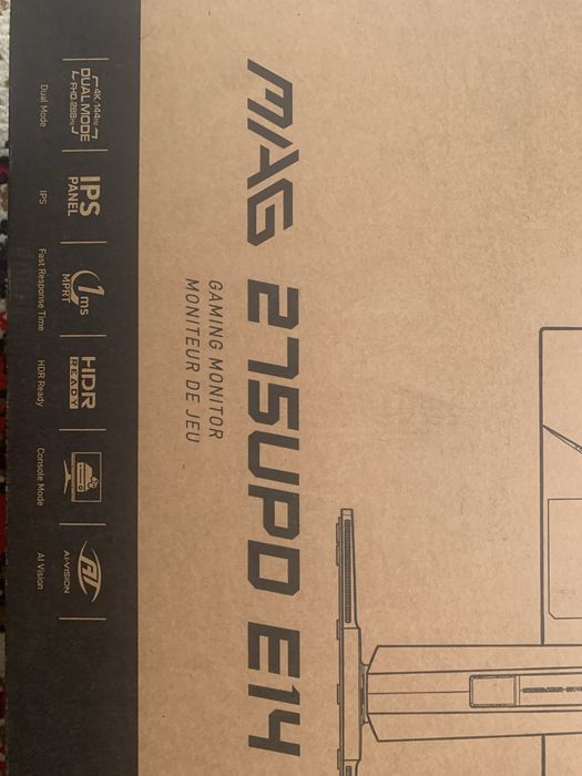 Monitor MSI 27" 4K 144hz Dual Mode