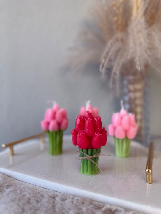 Свещ Лале от соев или пчелен восък