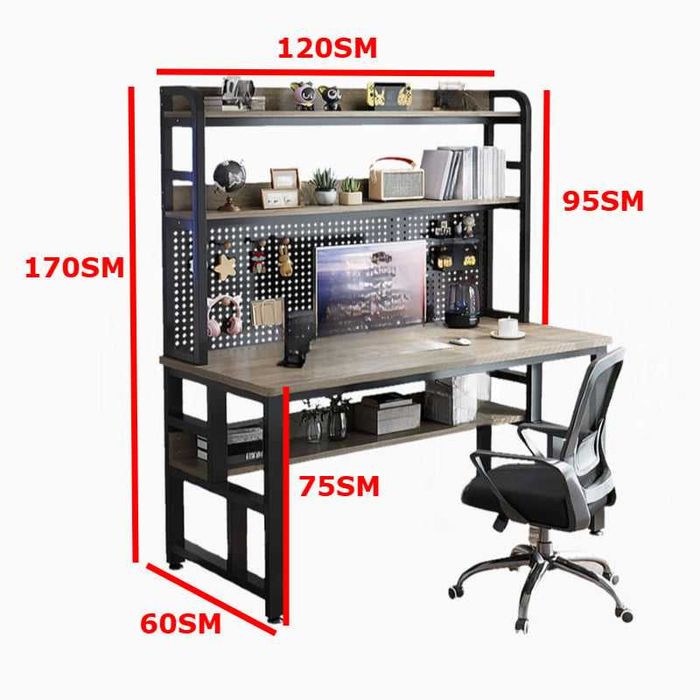 Стол компьютерный письменный с полками Стол руководителя стол геймера