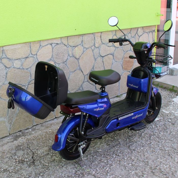 Електрически скутер с педали 500W/48V/15Ah – BLUE