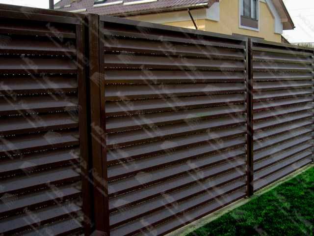 Забор жалюзи из металла