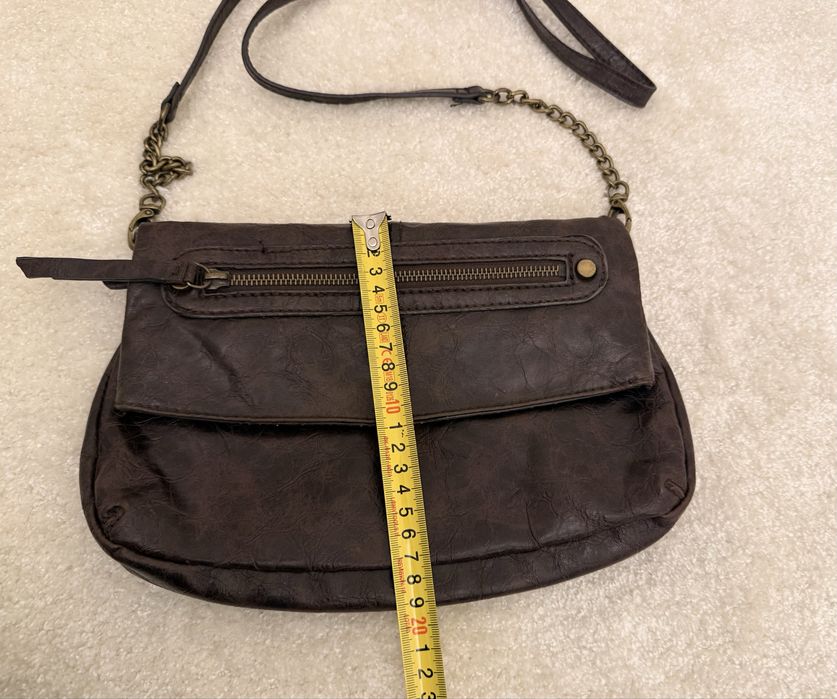 Geanta crossbody Nine West - piele ecologica, maro inchis