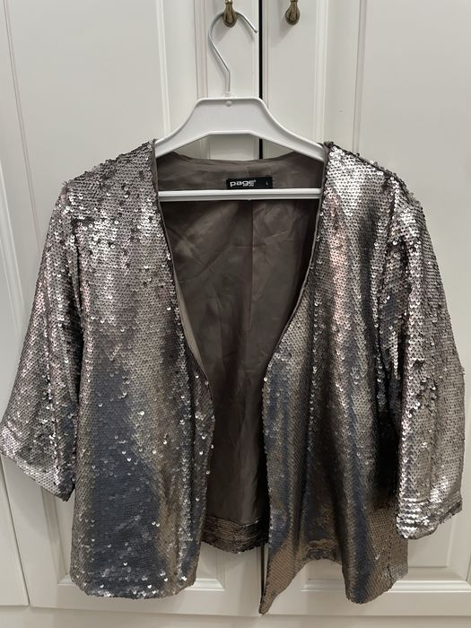 женский жакет с пайетками